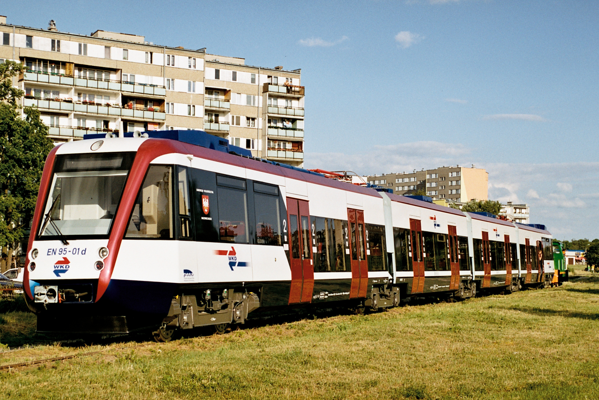 Pociąg EN95 w Pruszkowie