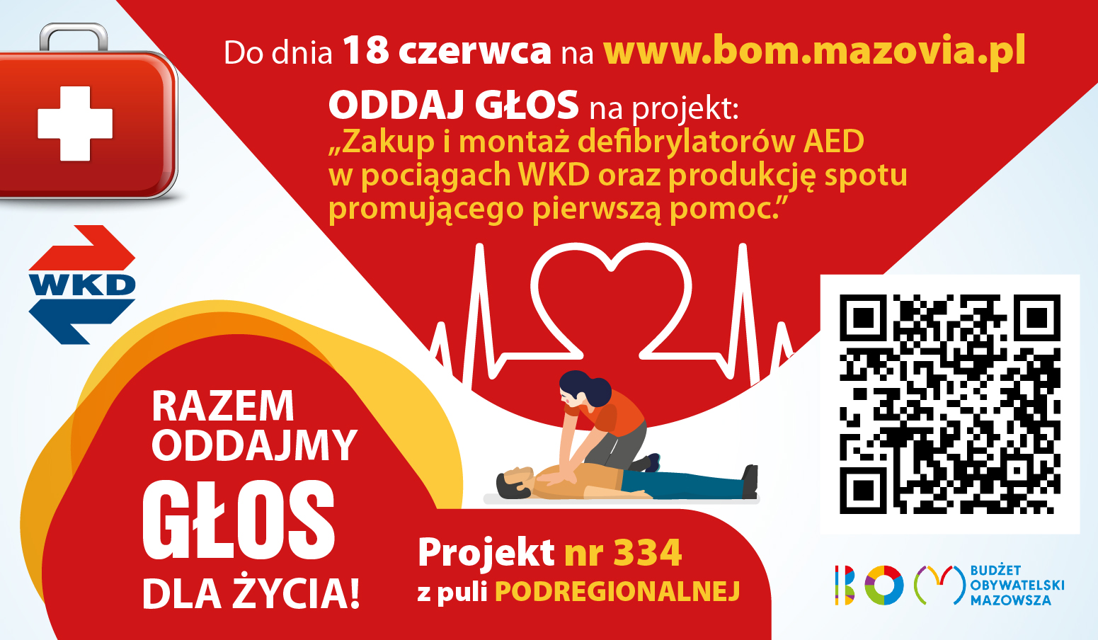 plakat projekt wukadki do budżetu obywatelskiego na defibrylator