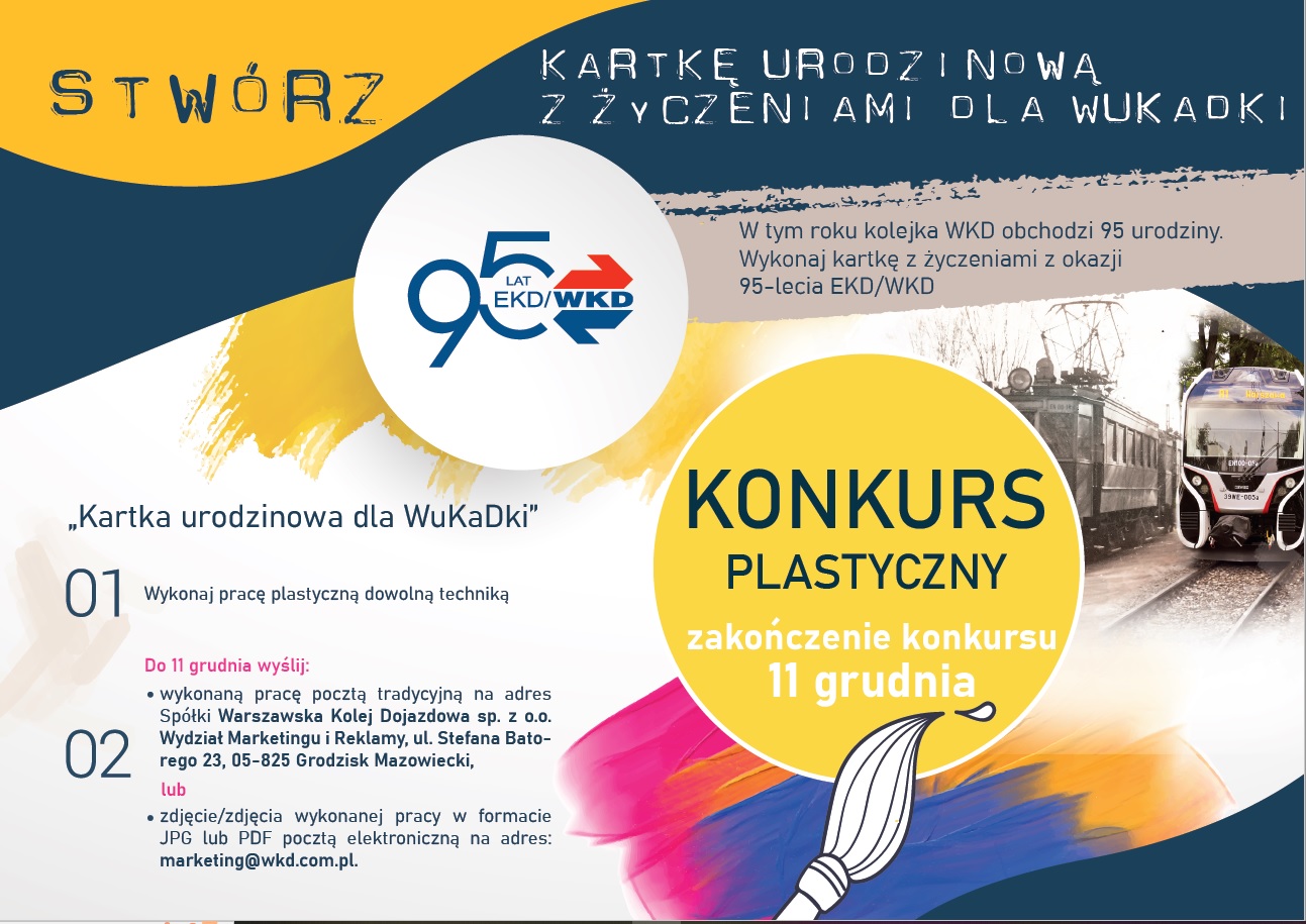 Konkurs plastyczny "Kartka urodzinowa dla WuKaDki" plakat