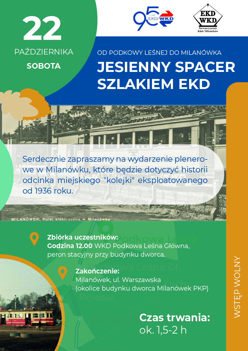 Jesienny spacer szlakiem EKD/WKD plakat